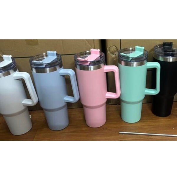 Design Insulated Tumbler – 1200 ml Double Wall Stainless Steel with Handle & Lid