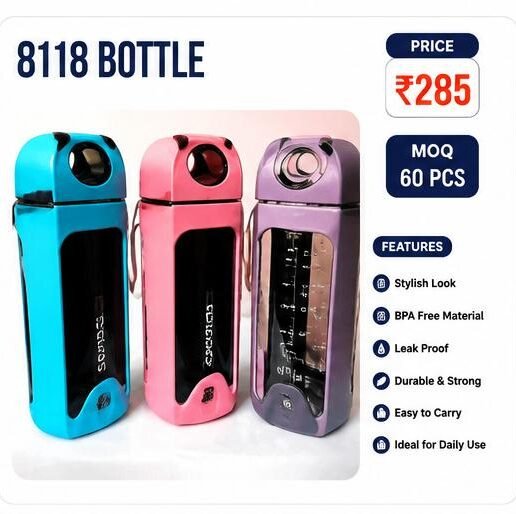 8118 Premium Sports Water Bottle – BPA Free Leak Proof Bottle