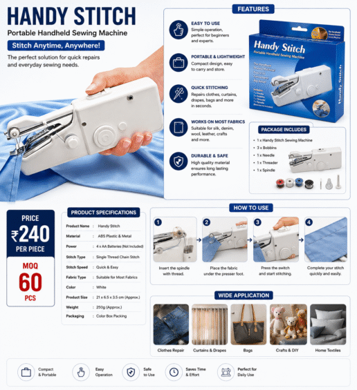 Handy Stitch Portable Handheld Sewing Machine