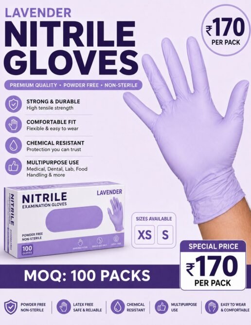 Premium Lavender Nitrile Gloves – Powder Free & Latex Free (Bulk supply)