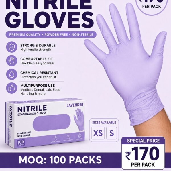 Premium Lavender Nitrile Gloves – Powder Free & Latex Free (Bulk supply)