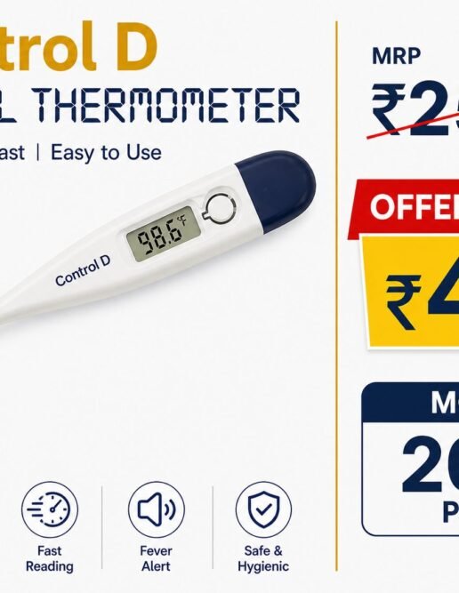 Control D Digital Thermometer – Fast & Accurate Fever Thermometer
