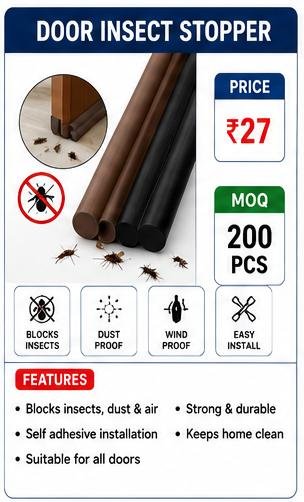 Door Insect Stopper Strip – Dust & Wind Proof Door Seal Guard