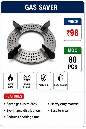 Gas Saver Burner Stand – LPG Stove Flame Saver Ring