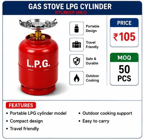 Portable LPG Gas Stove Cylinder – Mini Outdoor Cooking Gas Canister