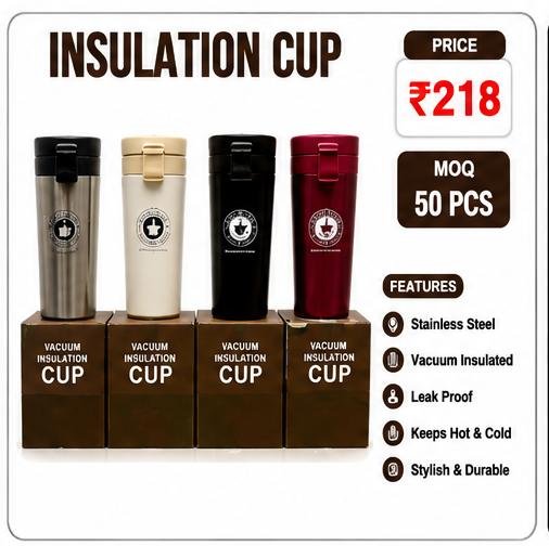 Vacuum Insulated Stainless Steel Cup – Leak Proof Travel Coffee Mug