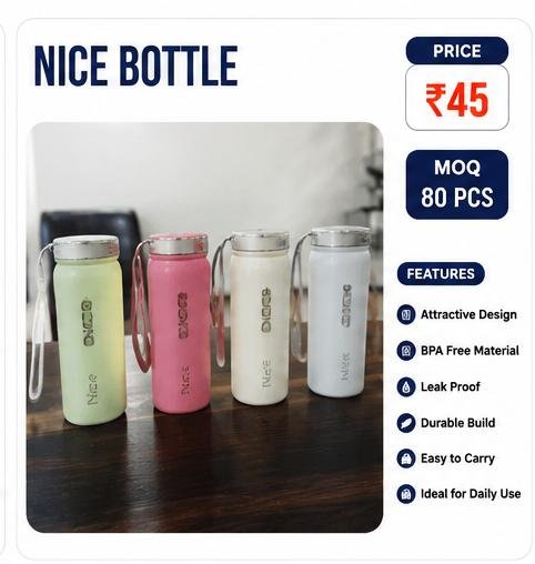 Nice Water Bottle – BPA Free Leak Proof Daily Use Bottle