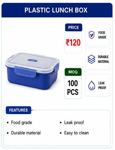 Plastic Lunch Box – Leak Proof Food Storage Container