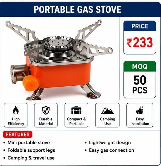 Portable Mini Gas Stove – Foldable Camping Cooking Burner