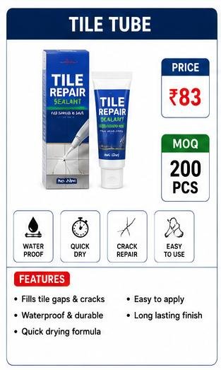 Tile Repair Sealant Tube – Waterproof Crack Filler Repair Paste