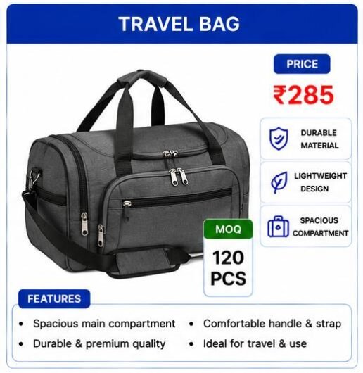 Travel Duffel Bag – Spacious Lightweight Luggage Carry Bag