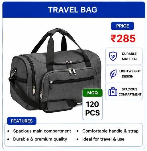 Travel Duffel Bag – Spacious Lightweight Luggage Carry Bag