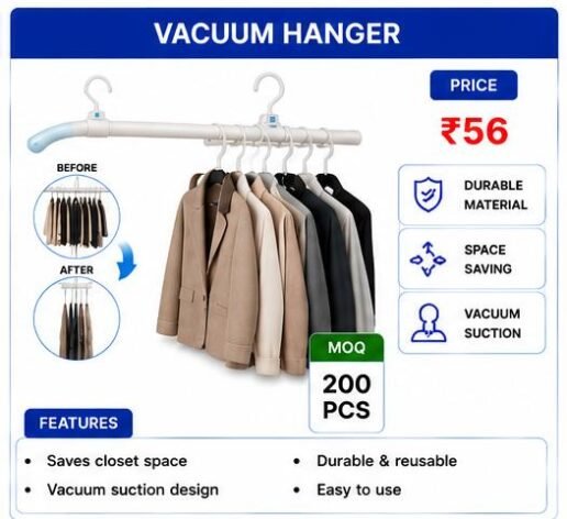 Vacuum Hanger – Space Saving Closet Organizer Hanger