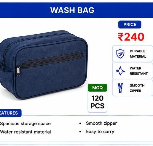 Water Resistant Wash Bag – Multipurpose Travel Toiletry Organizer