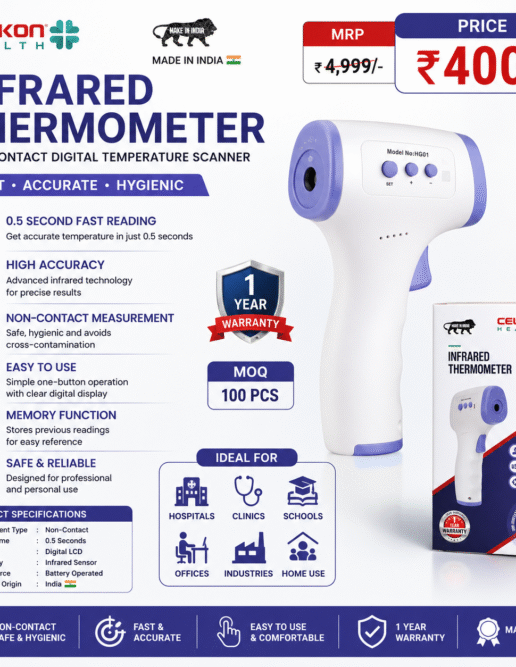 Celkon Health Infrared Thermometer – Non-Contact Digital Temperature Scanner