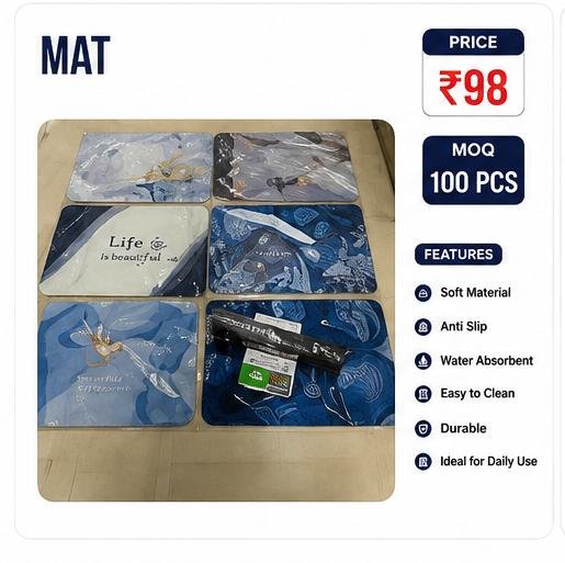 Premium Floor Mat – Anti-Slip Water Absorbent Mat
