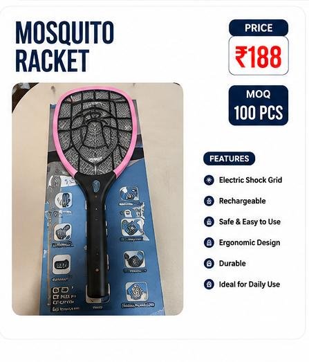 Mosquito Racket – Rechargeable Electric Mosquito Killer Bat